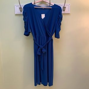 NY Collection Faux Wrap Dress (size L)